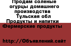Продам соленые огурцы домашнего производства - Тульская обл. Продукты и напитки » Фермерские продукты   